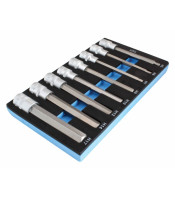 8PCS 1/2 INZ DR.140MML HEX BIT SOCKET SET