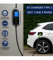 22kw Qoltec ΦΟΡΤΙΣΤΗΣ ΗΛΕΚΤΡΙΚΟΥ ΜΕ TUYA SMART LIFE ΑΥΤΟΚΙΝΗΤΟΥ ΠΡΙΖΑΣ EV Type 2