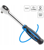 Rotary Handle Ratchet 1/2 INCH 12.5mm - Perfect For Tight Spaces - Spinner