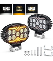 5.5 Inch Oval 9led Work Light Modified Car LED Flood Light With Daylight Running Lightлна LED прожектор с дневна светлина