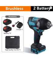 Brushless Electric Impact Wrench High Torque 1/2 Inch Industrial Cordless Screwdriver Drill For Makita Battery