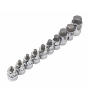 A-Z10HEXL 10PCS 3/8" + 1/2" DR. LOW PROFILE SAE HEX BIT