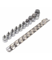 A-Z10HEXL 10PCS 3/8" + 1/2" DR. LOW PROFILE SAE HEX BIT