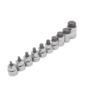 A-M10HEXL 10БР. 3/8" + 1/2" ДР. НИСЪК ПРОФИЛ МЕТРИЧЕН ШЕСТНИК БИТ