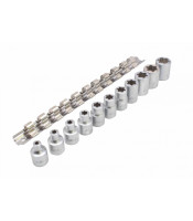 A-F11ET FLAT CUT E-TORX SOCKET SET 11PCS 3/8" DR.