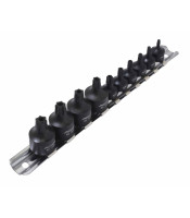 A-1M10TS 10PCS 1/4" + 3/8" DR. TORX STUBBY IMPACT TAMPER BIT SOCKET