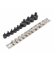 A-1M10TS 10PCS 1/4" + 3/8" DR. TORX STUBBY IMPACT TAMPER BIT SOCKET