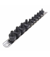 A-1M10S 10PCS 1/4" + 3/8" DR. TORX STUBBY IMPACT BIT SOCKET