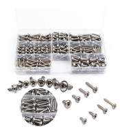 Set of 340 stainless steel screws
