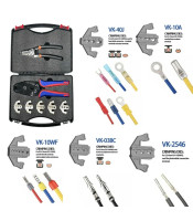 Set of clamping machine with interchangeable jaws + clamps