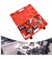Professional Piston Ring Tool Kit Compressor Plier & Groove Cleaner Set for Car Engine Repair Maintenance