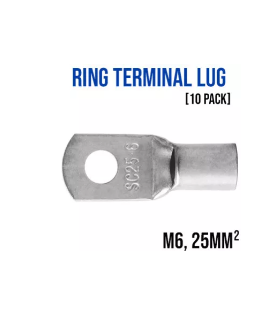 COPPER SINGLE-HOLE TERMINAL LUG SC25-6