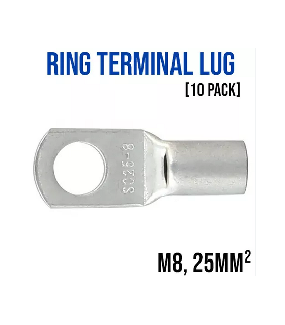 COPPER SINGLE-HOLE TERMINAL LUG SC25-8