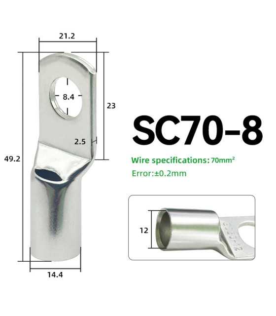 COPPER SINGLE-HOLE TERMINAL LUG SC70-8