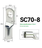 COPPER SINGLE-HOLE TERMINAL LUG SC70-8