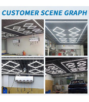 8 Hexagon LED Light for Garage,  High Brightness Honeycomb Hex Car Detailing