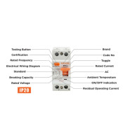 Residual current circuit breakers SR6HM 4P 63A/30mA A FI switch Cir...