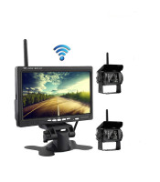 7 inch monitor kit+2.4G digital wireless signal 12v 24v bus truck r...