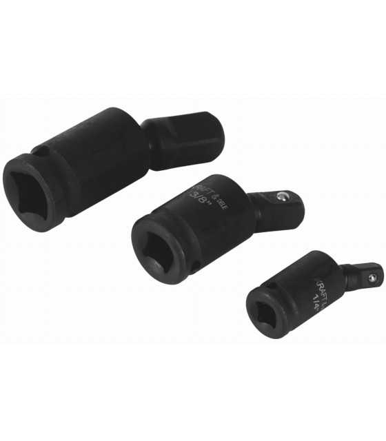 Set of 3 spherical impact joints 1/4", 3/8", 1/2" KD10530