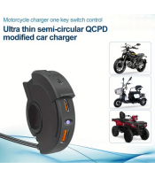 Motorcycle USB Charger Waterproof with Dual Quick Charge Ports - 30W Type-C and QC 3.0