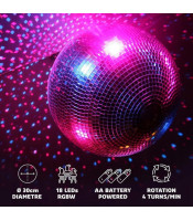 Ibiza Light DISCO1-30 mirror ball light set with LED and motor.PART...