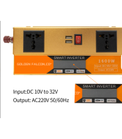 DC to AC Smart Power Inverter 1600W 10V-32V to 220v with Two Socket Two USB LCD