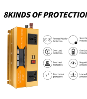DC to AC Smart Power Inverter 1600W 10V-32V to 220v with Two Socket Two USB LCD