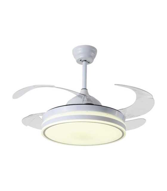 VERANO Designer Fan 72w 3 Adjustable Settings Glass, Plastic Ceiling Light LED With Bulb