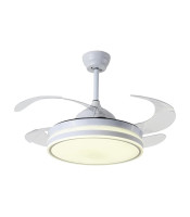 VERANO Designer Fan 72w 3 Adjustable Settings Glass, Plastic Ceiling Light LED With Bulb