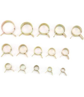 50 Pcs Stainless Steel Φ7-Φ16 Car Double Wire Fuel Line Hose Spring Tube Clamp