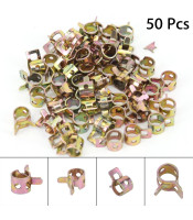 50 Pcs Stainless Steel Φ7-Φ16 Car Double Wire Fuel Line Hose Spring Tube Clamp