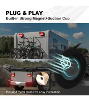Wireless Trailer Lights 110° Rotatable, Magnetic LED Trailer Light for Towing