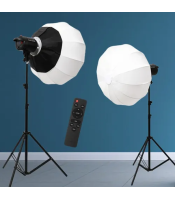 PHOTOMAX Professional LED Lantern Softbox Kit with 9ft Light Stand
