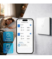Intelligent Touch 1 превключвател за превключване на канала | Wi-Fi | Таймер | Туя | Интелигентен живот | Закалено стъкло