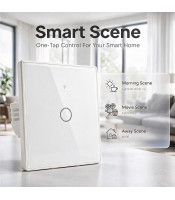 Intelligent Touch 1 превключвател за превключване на канала | Wi-Fi | Таймер | Туя | Интелигентен живот | Закалено стъкло