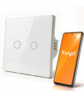 Intelligent Touch 2 превключвател за превключване на канала | Wi-Fi | Таймер | Туя | Интелигентен живот | Закалено стъкло