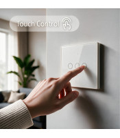 Intelligent Touch 3 превключвател за превключване на канала | Wi-Fi | Таймер | Туя | Интелигентен живот | Закалено стъкло