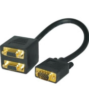 ΚΑΛΩΔΙΟ SPLITTER VGA ΣΕ 2x VGA ΕΠΙΧΡΥΣΩΜΕΝΟ