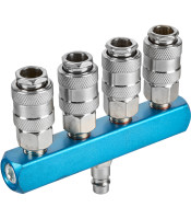 1/4" KD2166 Air Coupling 4-way splitte