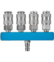 1/4" KD2166 Air Coupling 4-way splitte