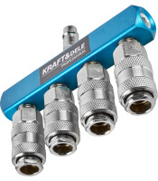 1/4" KD2166 Air Coupling 4-way splitte