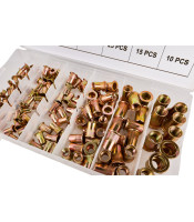 Set of steel rivet nuts M3-M10 150 pcs. KD12676