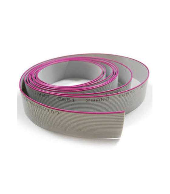 Flat ribbon cable 26 core 1mm grey