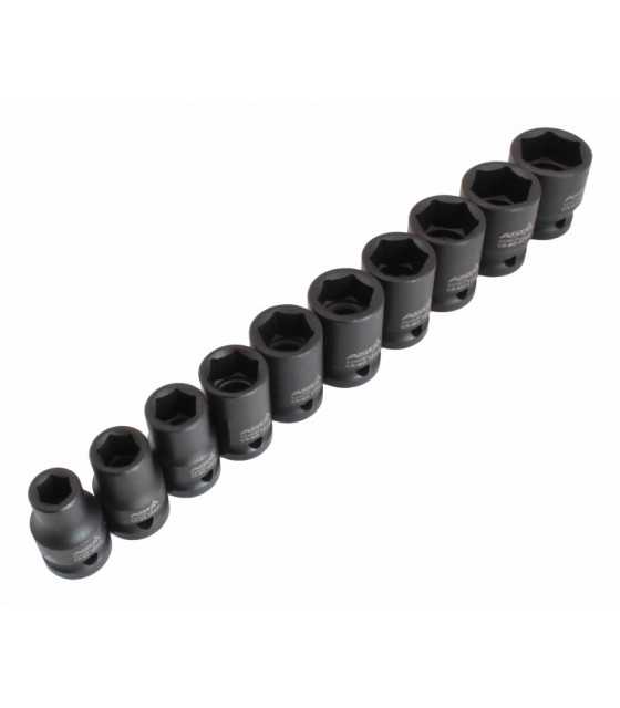 1/ Sq High Torque Impact Socket Set Metric Hexagon Nut 10-24 Tool