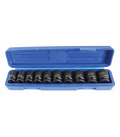 1/ Sq High Torque Impact Socket Set Metric Hexagon Nut 10-24 Tool