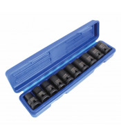 1/ Sq High Torque Impact Socket Set Metric Hexagon Nut 10-24 Tool