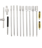 Extra Long Hex Socket Set 12PCs 8-19mm Metric