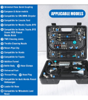 X101 PRO  Injector cleaning kits include many different types of adapters
