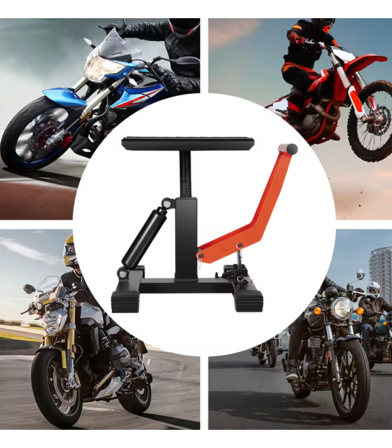 Heavy Duty Hydraulic Motorcycle Lift Stand - Adjustable Scissor Jack