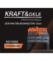 Set of screwdrivers and bits 122 el. KD10958